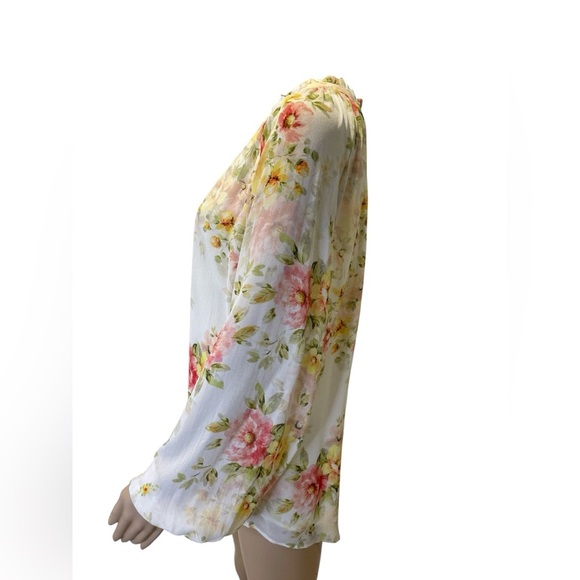 YUMI KIM Sundown Blouse in New Day Ivory Floral Multicolor size S - Picture 4 of 6